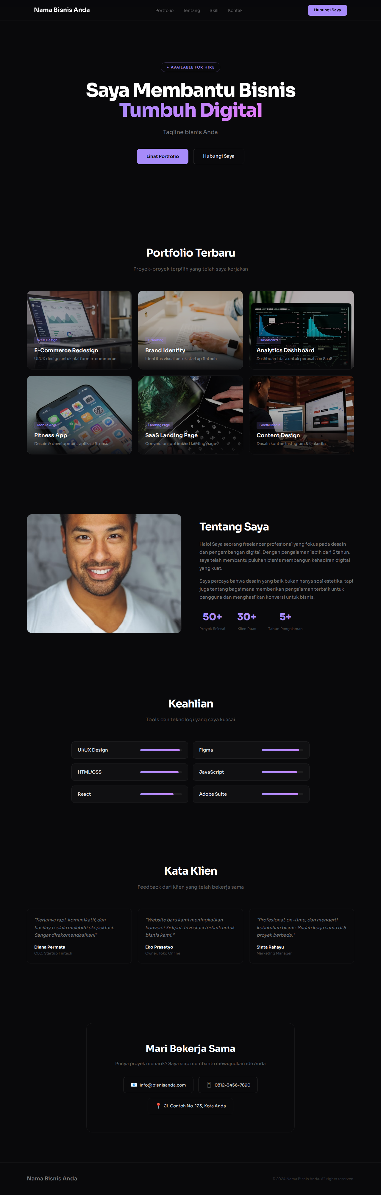 Freelancer & Portfolio preview